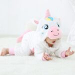 white unicorn baby onesie 2